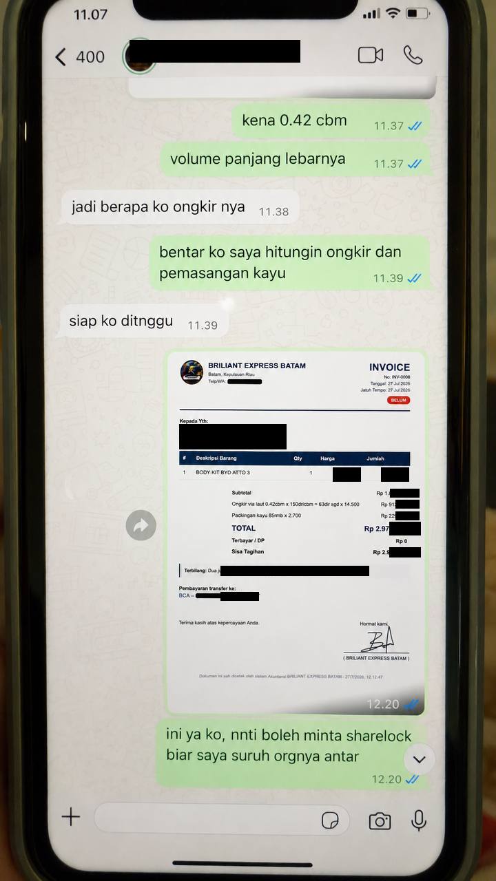Bukti pengiriman 5